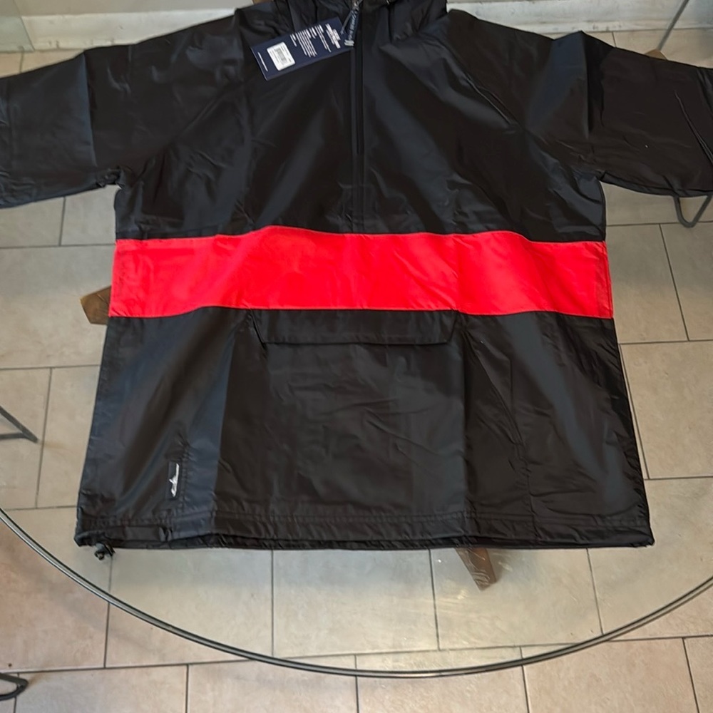 Black and Red Windbreaker Jacket